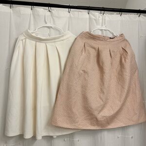 Wayf (topshop) and Hm 2016 Cream and Pink A-Line Skirt Set